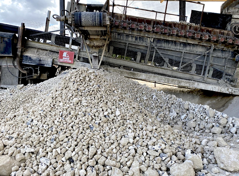 Cribleuse de marne aux Carrières de Bernay dans l'Eure